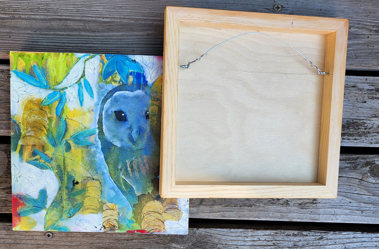 Print Mounted on Wood Panel Mysterious Sage