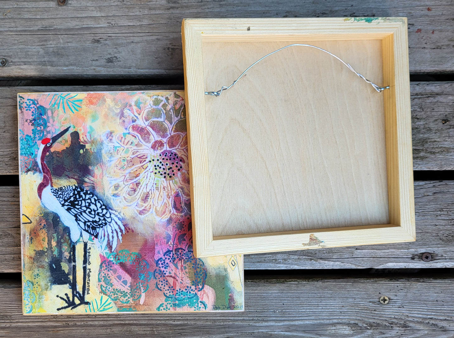 Print Mounted on Wood Panel Spring Meditation