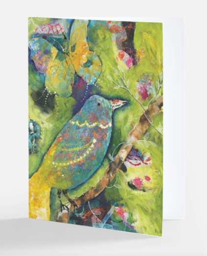 Notecard - Blank Bird and Butterfly