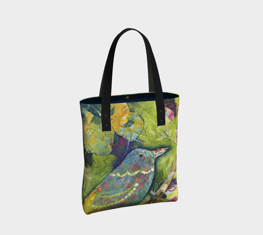 Tote Bag Bird and Butterfly